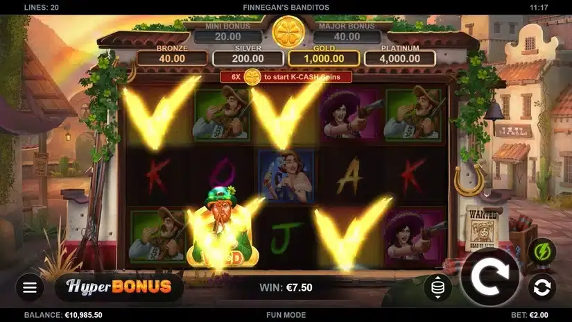 Finnegan’s Banditos slot screenshot 2