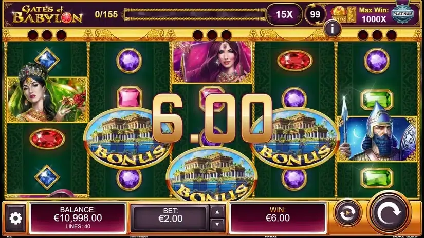 Gates of Babylon slot screenshot 2