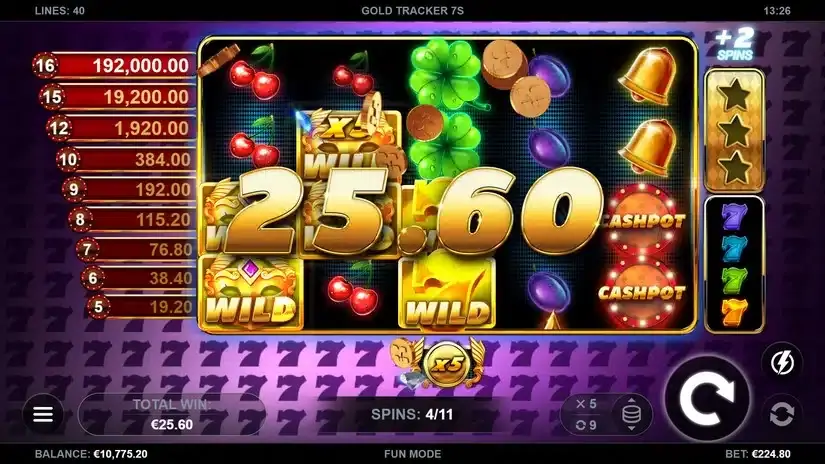Gold Tracker 7s slot screenshot 4