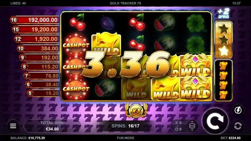 Gold Tracker 7s slot screenshot 