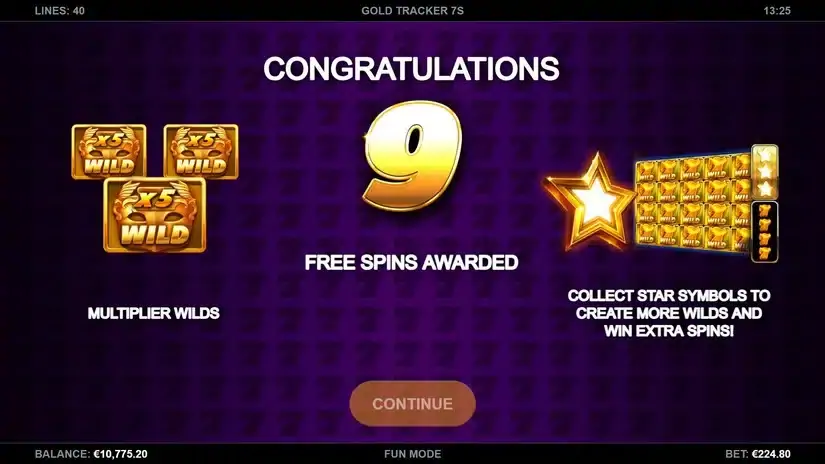 Gold Tracker 7s slot screenshot 2