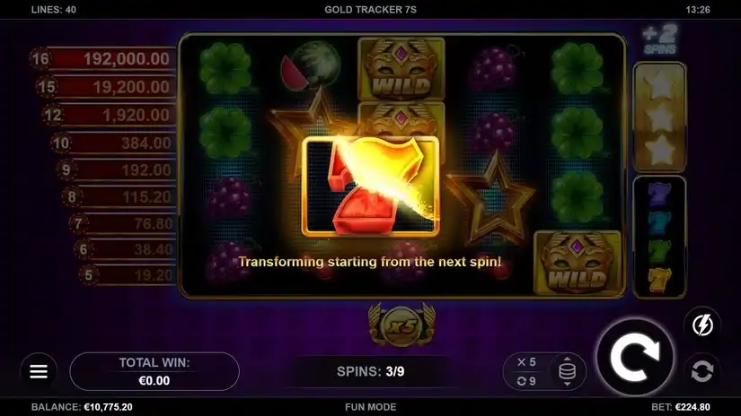 Gold Tracker 7s slot screenshot 3