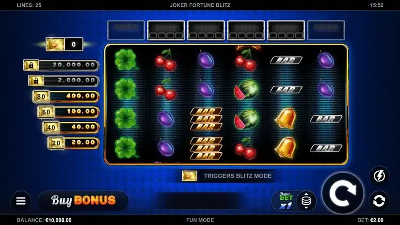 Joker Fortune Blitz slot screenshot 1