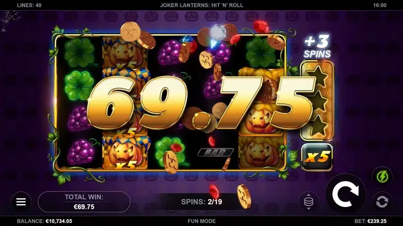 Joker Lanterns Hit’N’Roll slot screenshot 6