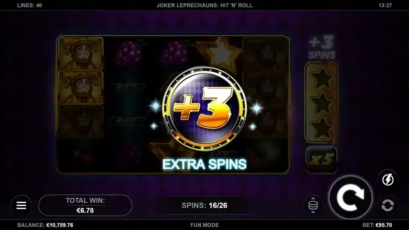 Joker Leprechauns Hit-N-Roll slot screenshot 8