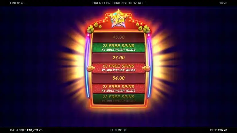 Joker Leprechauns Hit-N-Roll slot screenshot 5