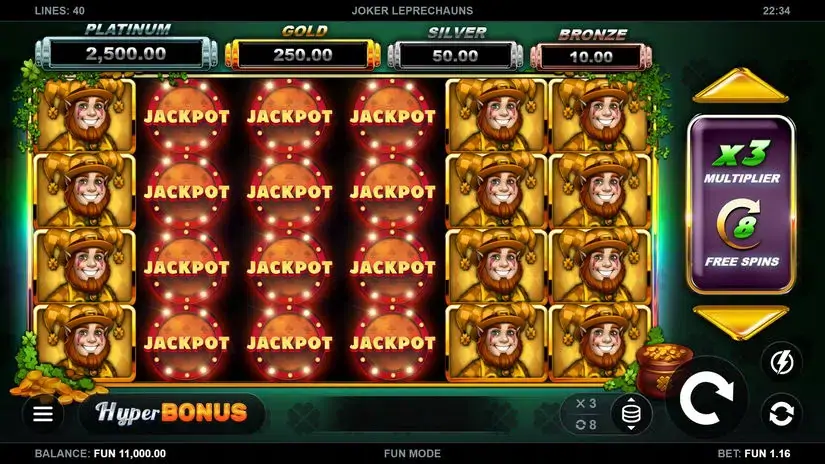 Joker Leprechauns slot screenshot 1