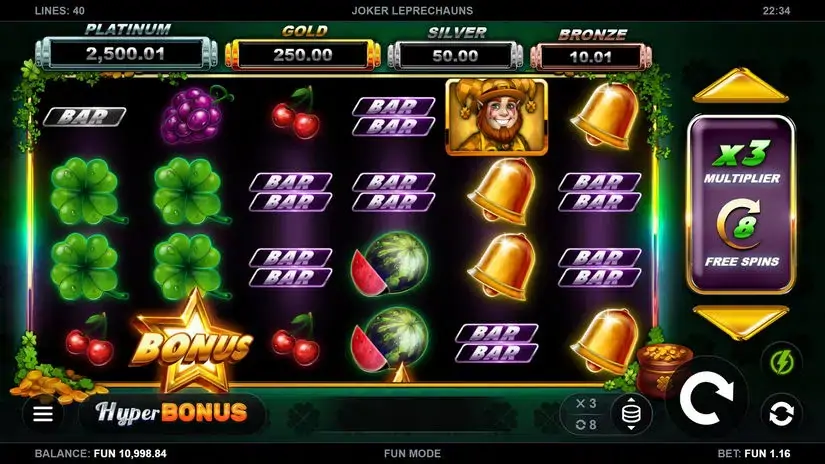 Joker Leprechauns slot screenshot 2
