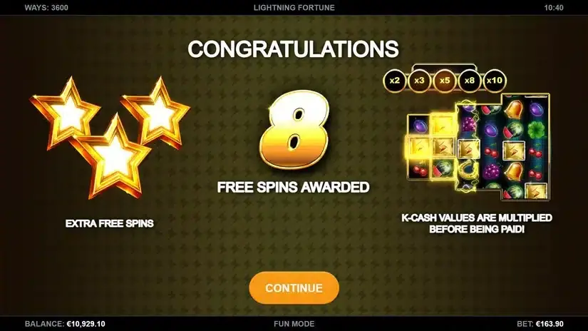 Lightning Fortune slot screenshot 3