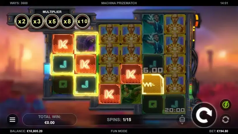 Machina PrizeMatch slot screenshot 3