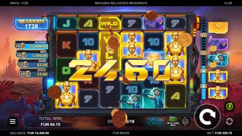 Machina Reloaded Megaways slot screenshot 6