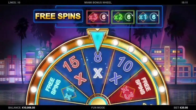 Miami Bonus Wheel slot screenshot