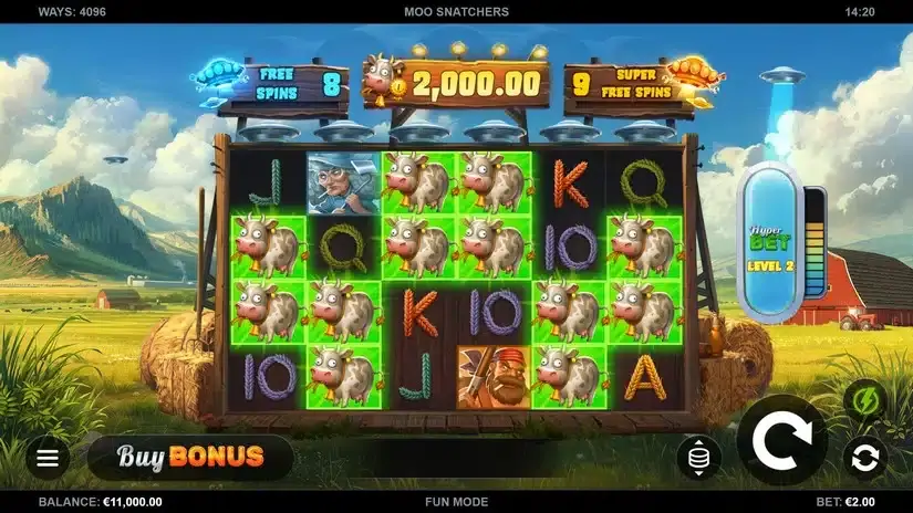 Moo Snatchers slot screenshot 1