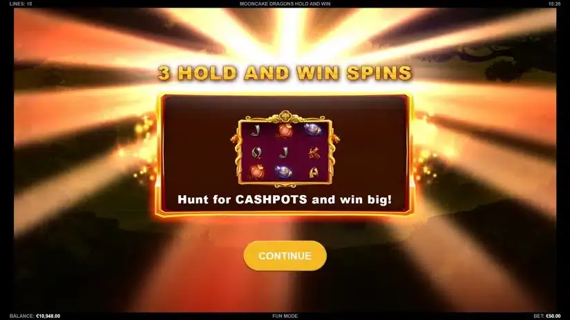 Mooncake Dragons Hold and Win slot screenshot 2