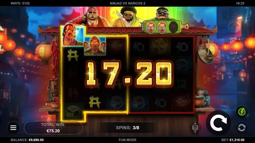 Ninjaz vs Narcos 2 slot screenshot 4