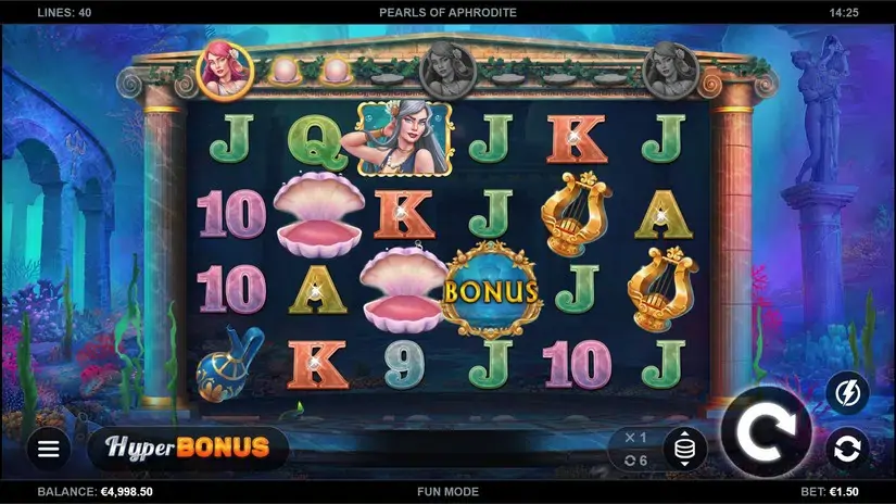 Pearls of Aphrodite slot screenshot 2