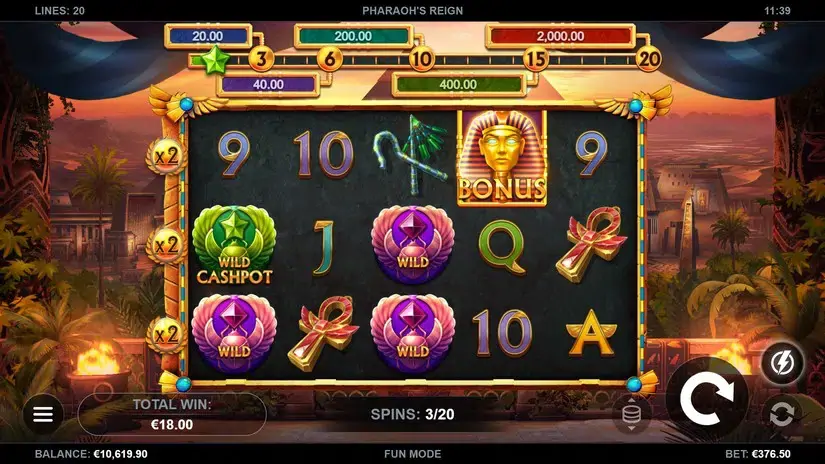 Pharaoh’s Reign slot screenshot 6