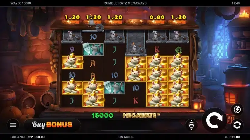 Rumble Ratz Megaways slot screenshot 1