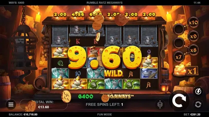 Rumble Ratz Megaways slot screenshot 4