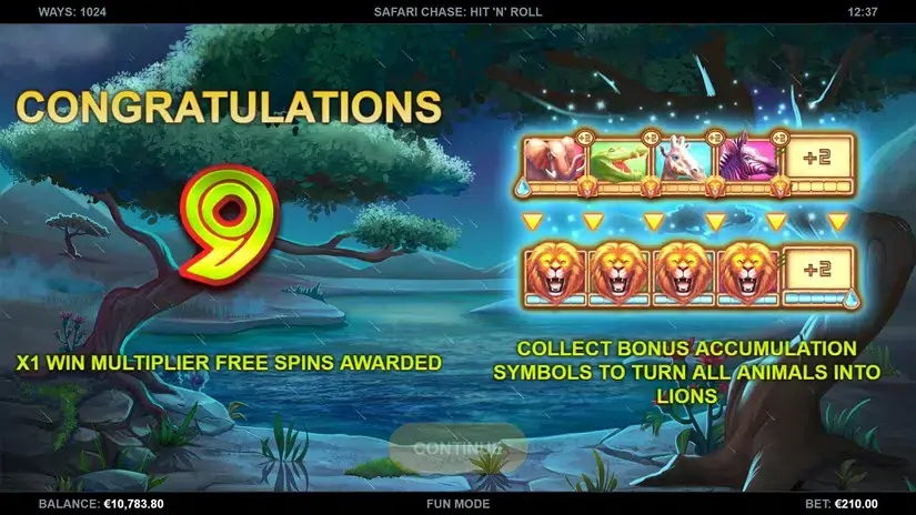 Safari Chase Hit ‘n’ Roll slot screenshot 4