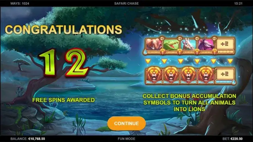Safari Chase slot screenshot 4