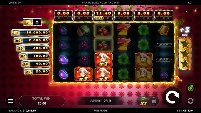 Santa Blitz Hold’n’Win slot screenshot 3
