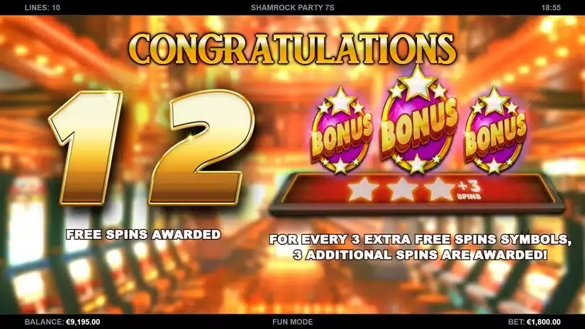 Shamrock Party 7s slot screenshot 2