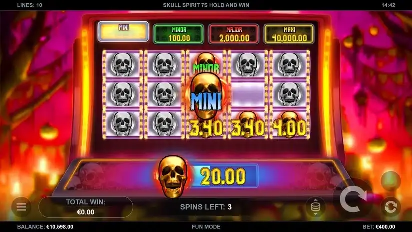Skull Spirit 7s Hold and Win slot screenshot 3