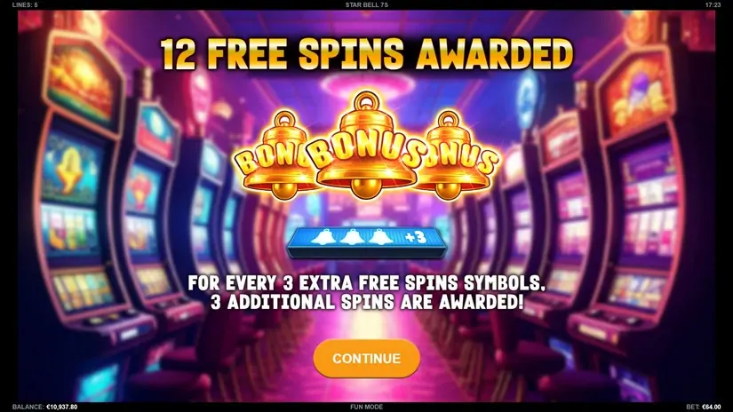 Star Bell 7s slot screenshot 3