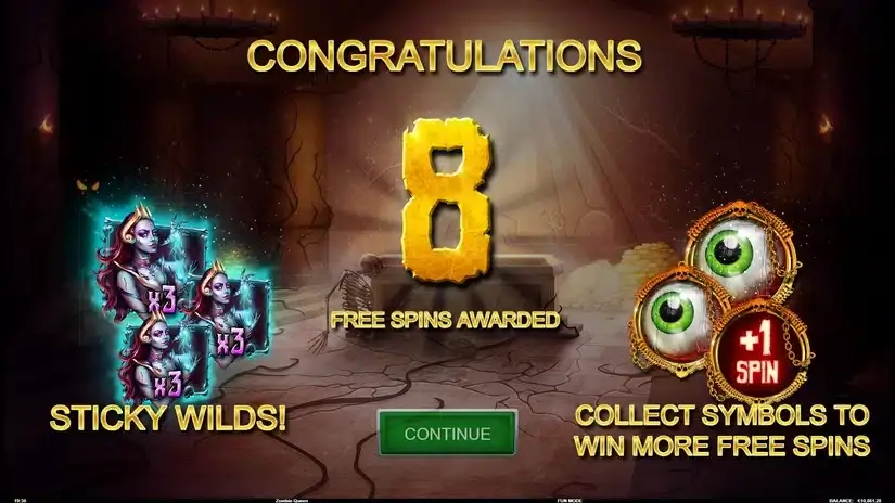 Zombie Queen slot screenshot 2