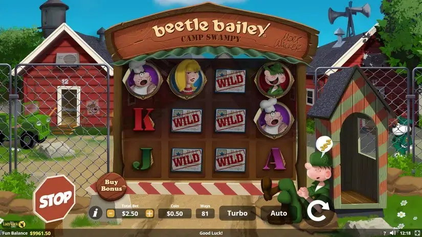 Beetle Bailey slot screenshot 3