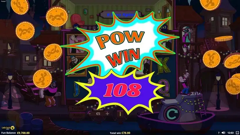 Popeye slot screenshot 