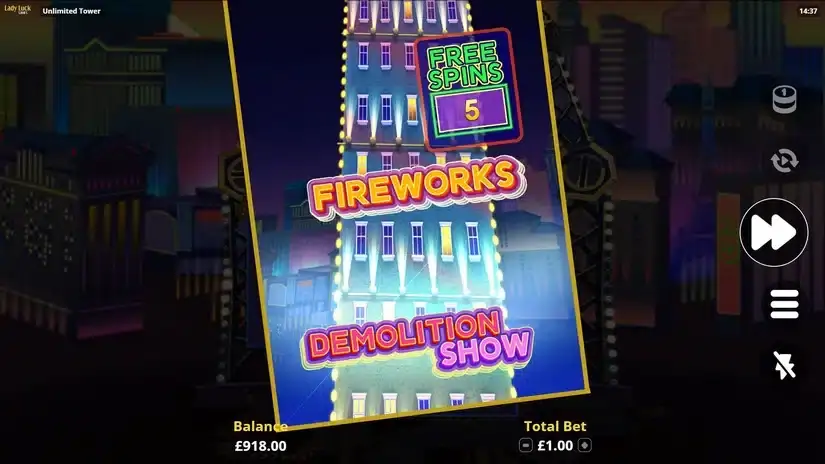 Unlimited Tower slot screenshot 4