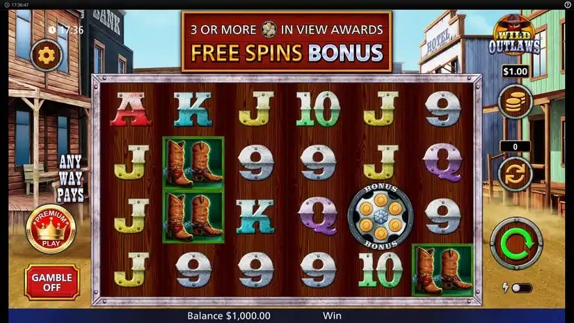 Wild Outlaws slot screenshot 1