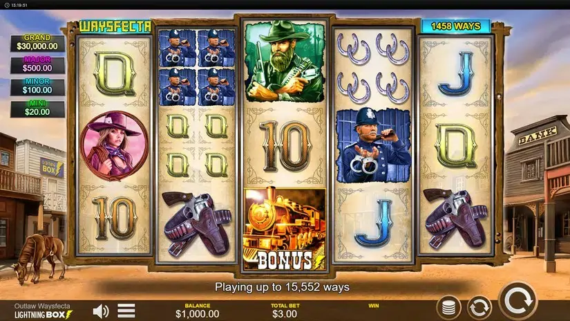 Outlaw Waysfecta slot screenshot 1