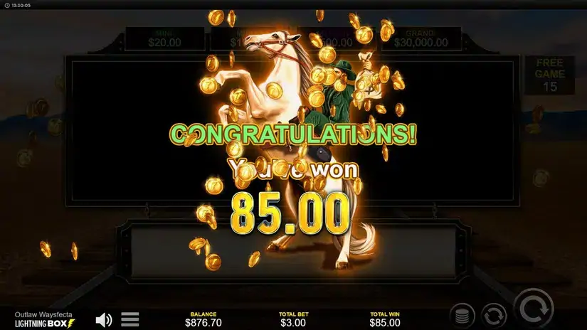 Outlaw Waysfecta slot screenshot 9