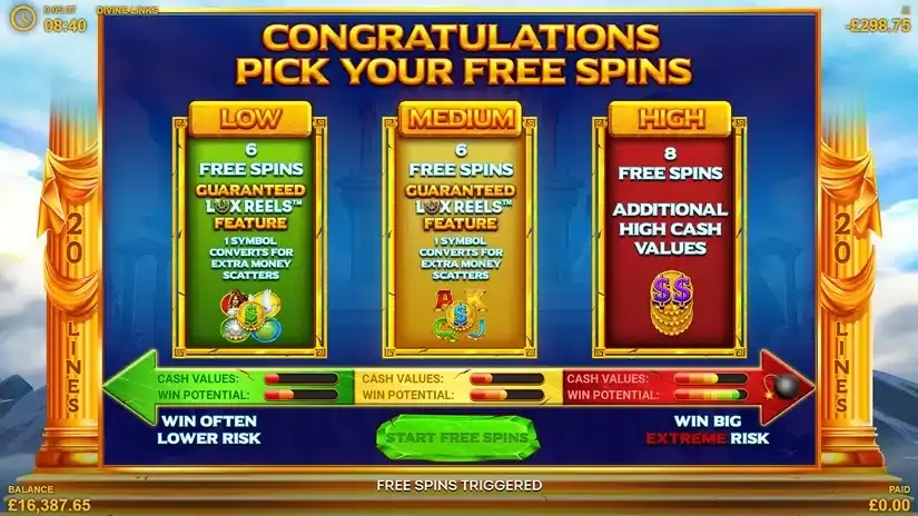 Divine Links slot screenshot 4