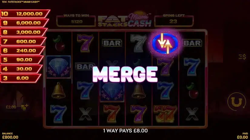 FatStacks Miami Cash slot screenshot 4