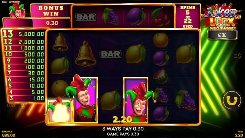 Joker Lux Megaways slot screenshot 4
