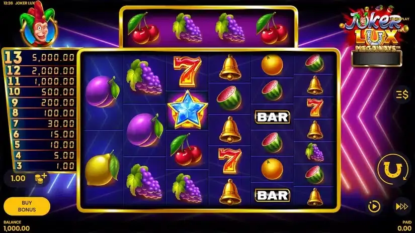 Joker Lux Megaways slot screenshot 1