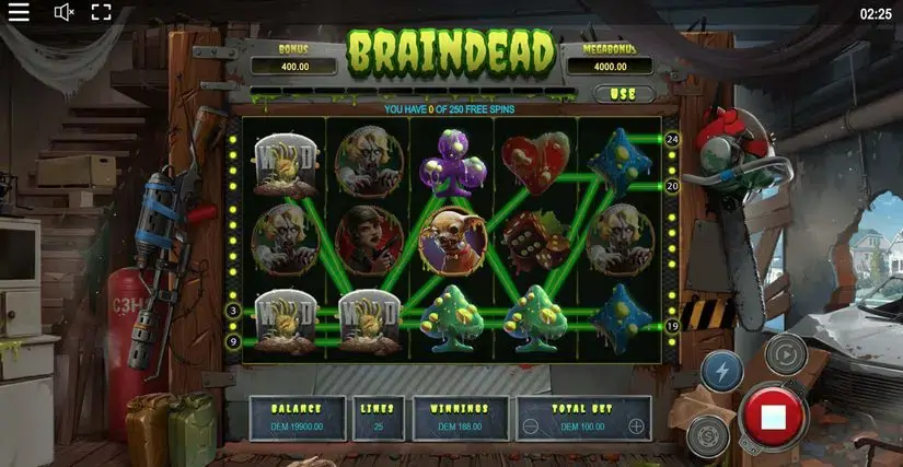 Braindead slot screenshot 2