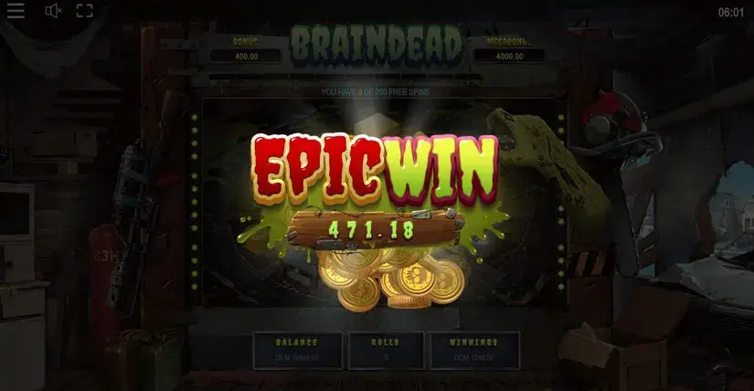 Braindead slot screenshot 5