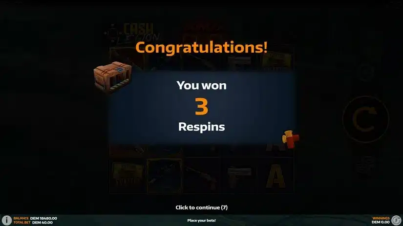 Cash Legion slot screenshot 3