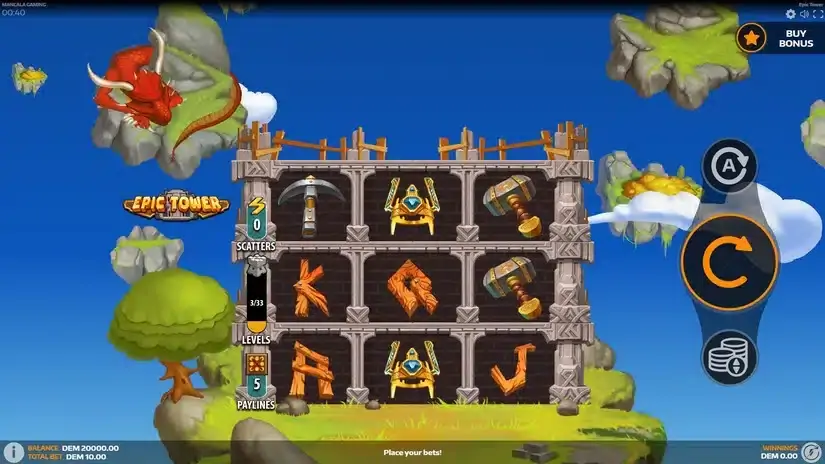 Epic Tower slot screenshot 1
