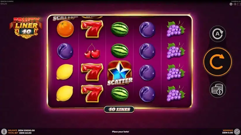 Fruityliner 40 slot screenshot 1