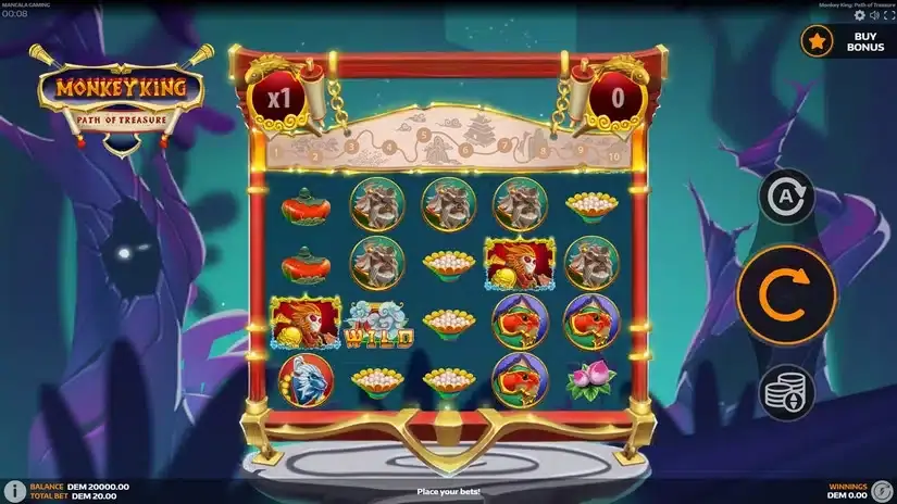 Monkey King: Path of Treasure slot screenshot 1