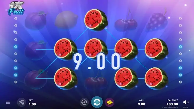 1X Fruits slot screenshot 2