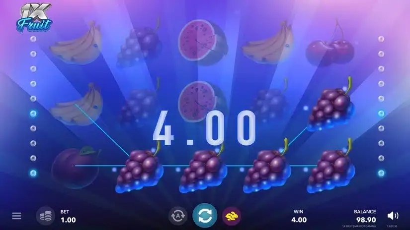 1X Fruits slot screenshot 4