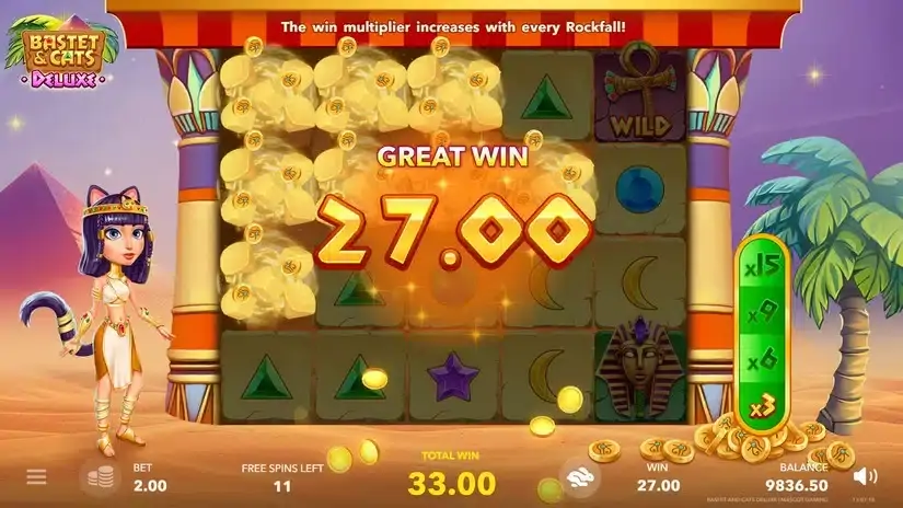 Bastet and Cats Deluxe slot screenshot 4