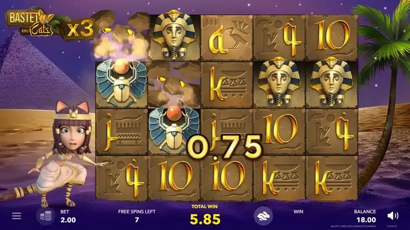 Bastet and Cats slot screenshot 4